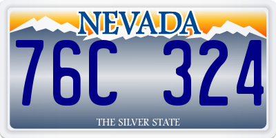 NV license plate 76C324