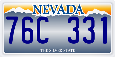 NV license plate 76C331