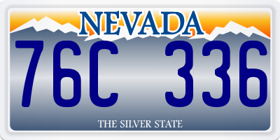 NV license plate 76C336