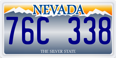 NV license plate 76C338