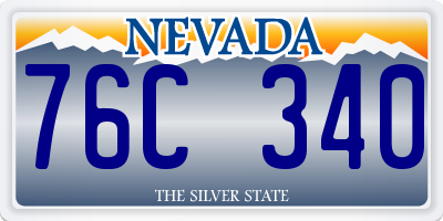NV license plate 76C340