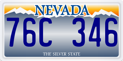 NV license plate 76C346