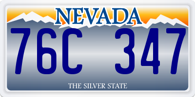 NV license plate 76C347