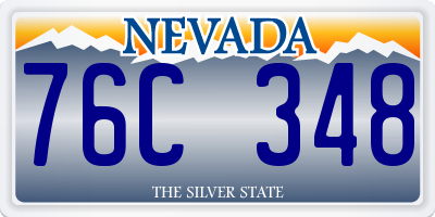 NV license plate 76C348