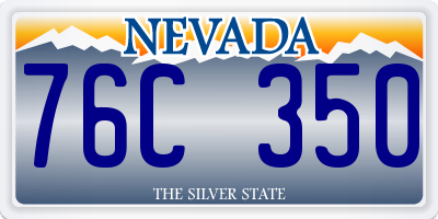 NV license plate 76C350