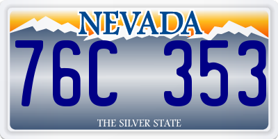 NV license plate 76C353
