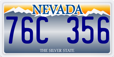 NV license plate 76C356