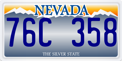 NV license plate 76C358