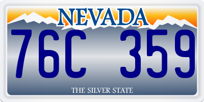 NV license plate 76C359