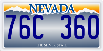 NV license plate 76C360