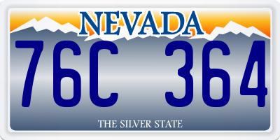 NV license plate 76C364