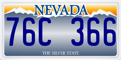 NV license plate 76C366