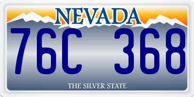 NV license plate 76C368