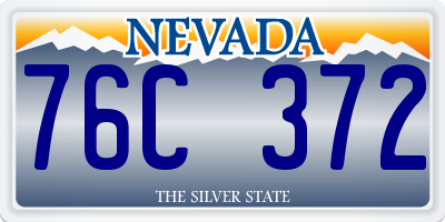 NV license plate 76C372