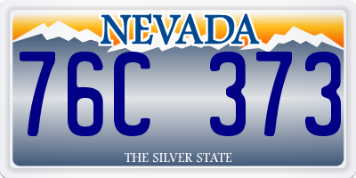 NV license plate 76C373