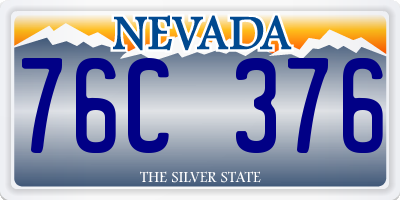 NV license plate 76C376