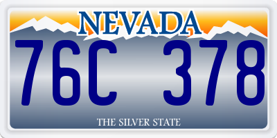 NV license plate 76C378