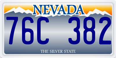 NV license plate 76C382