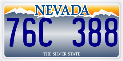 NV license plate 76C388