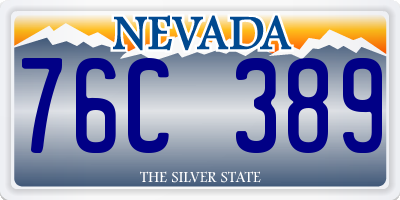 NV license plate 76C389