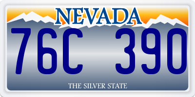 NV license plate 76C390