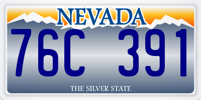 NV license plate 76C391