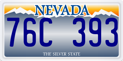 NV license plate 76C393