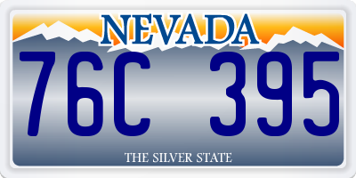 NV license plate 76C395