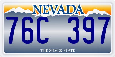 NV license plate 76C397