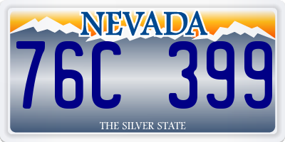 NV license plate 76C399