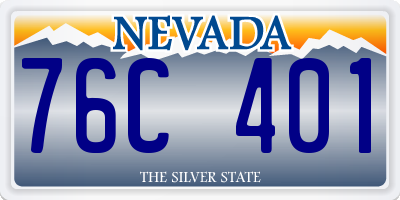 NV license plate 76C401