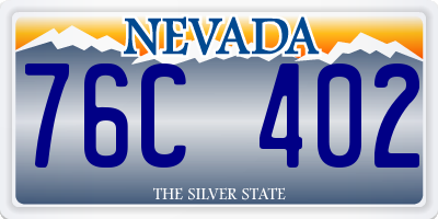 NV license plate 76C402