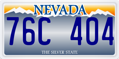 NV license plate 76C404