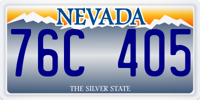 NV license plate 76C405