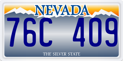 NV license plate 76C409
