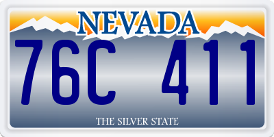 NV license plate 76C411