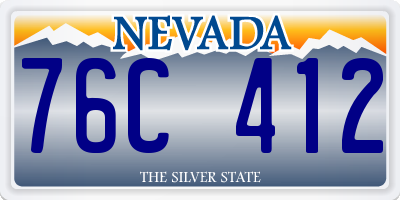 NV license plate 76C412