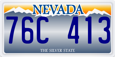 NV license plate 76C413