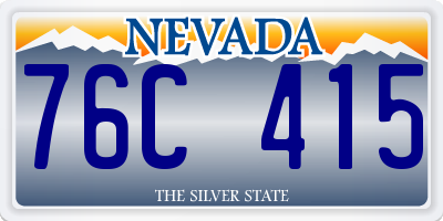 NV license plate 76C415
