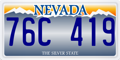 NV license plate 76C419