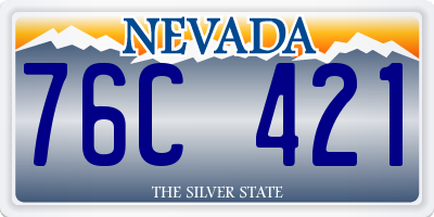 NV license plate 76C421