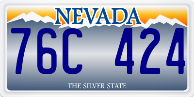 NV license plate 76C424