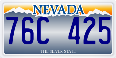 NV license plate 76C425