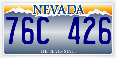NV license plate 76C426
