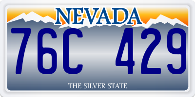 NV license plate 76C429