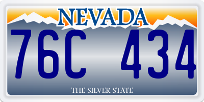 NV license plate 76C434