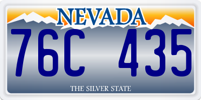 NV license plate 76C435