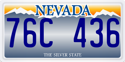 NV license plate 76C436