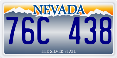 NV license plate 76C438