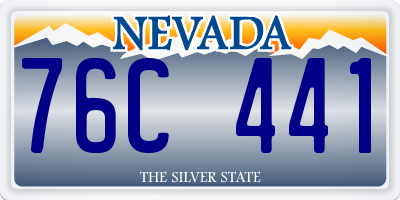 NV license plate 76C441